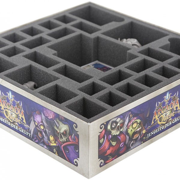 Foam tray value set for Arcadia Quest - Beyond the Grave board game box