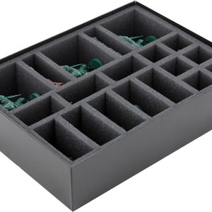 Feldherr Schaumstoff-Set + Organizer kompatibel mit HeroQuest (2021) - Die Bastion Kellars Keep - Brettspielbox