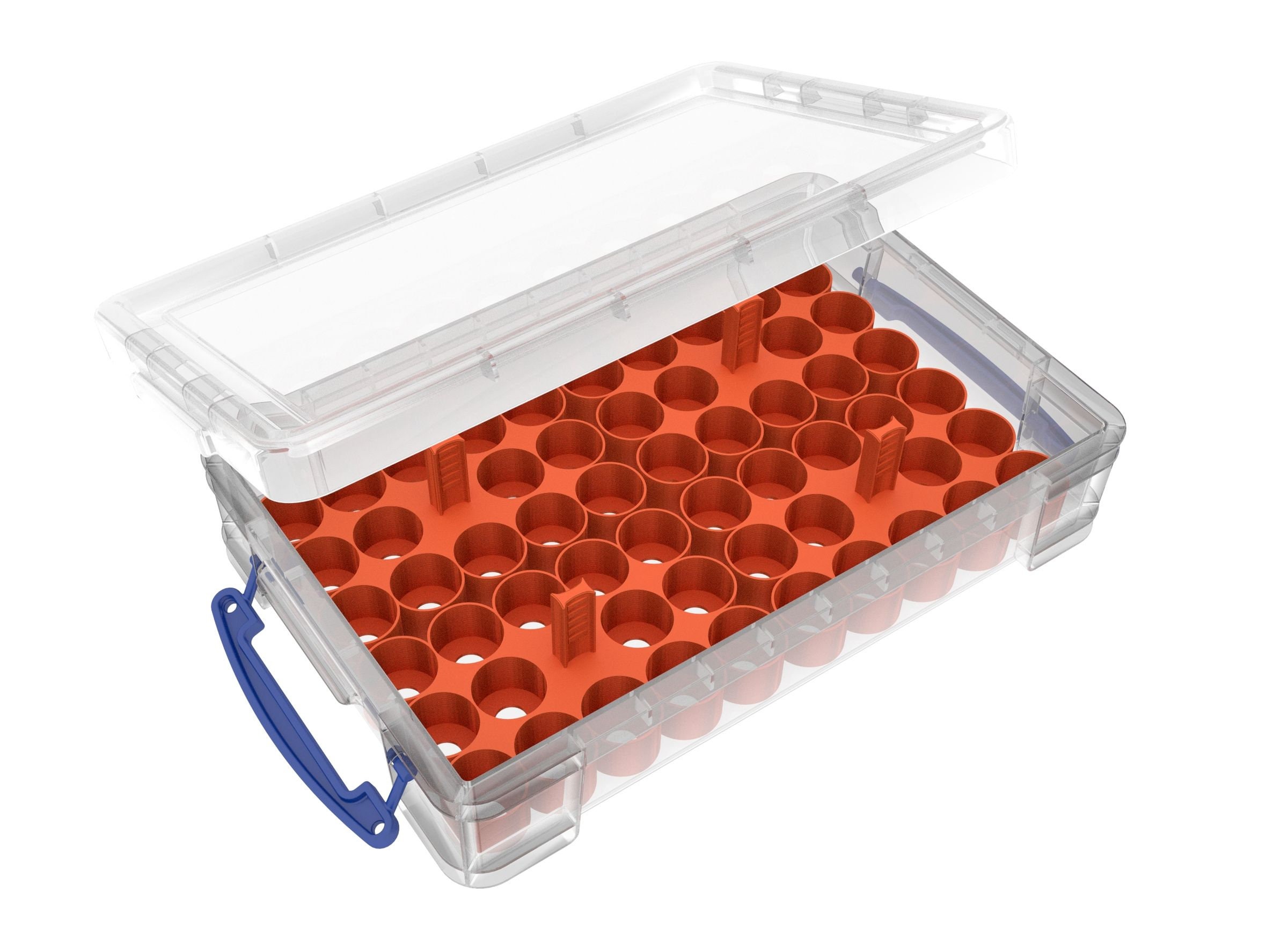 Feldherr Farbhalter Set kompatibel mit 4l Really Useful Boxes - 56 Citadel Farbtöpfchen (18 ml / 24 ml)