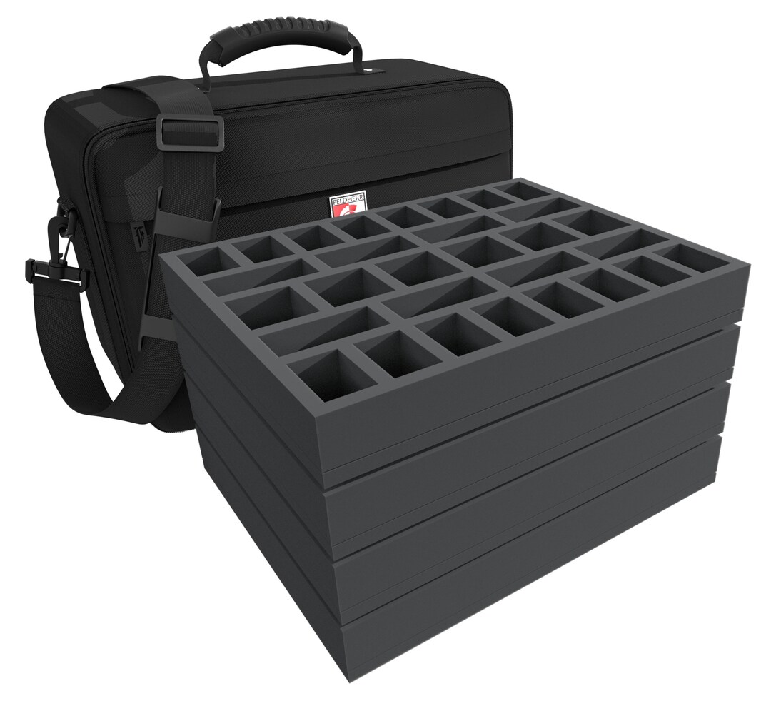 Feldherr MINI Figurentasche – 32 Fächer, 2 Schaumstoffeinlagen, Made In Germany Feldherr MINI Figurentasche – 32 Fächer, 2 Schaumstoffeinlagen, Made In Germany