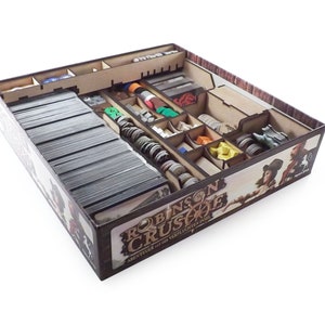 Brettspiel Organizer kompatibel mit Robinson Crusoe und Erweiterung Die Fahrt der Beagle