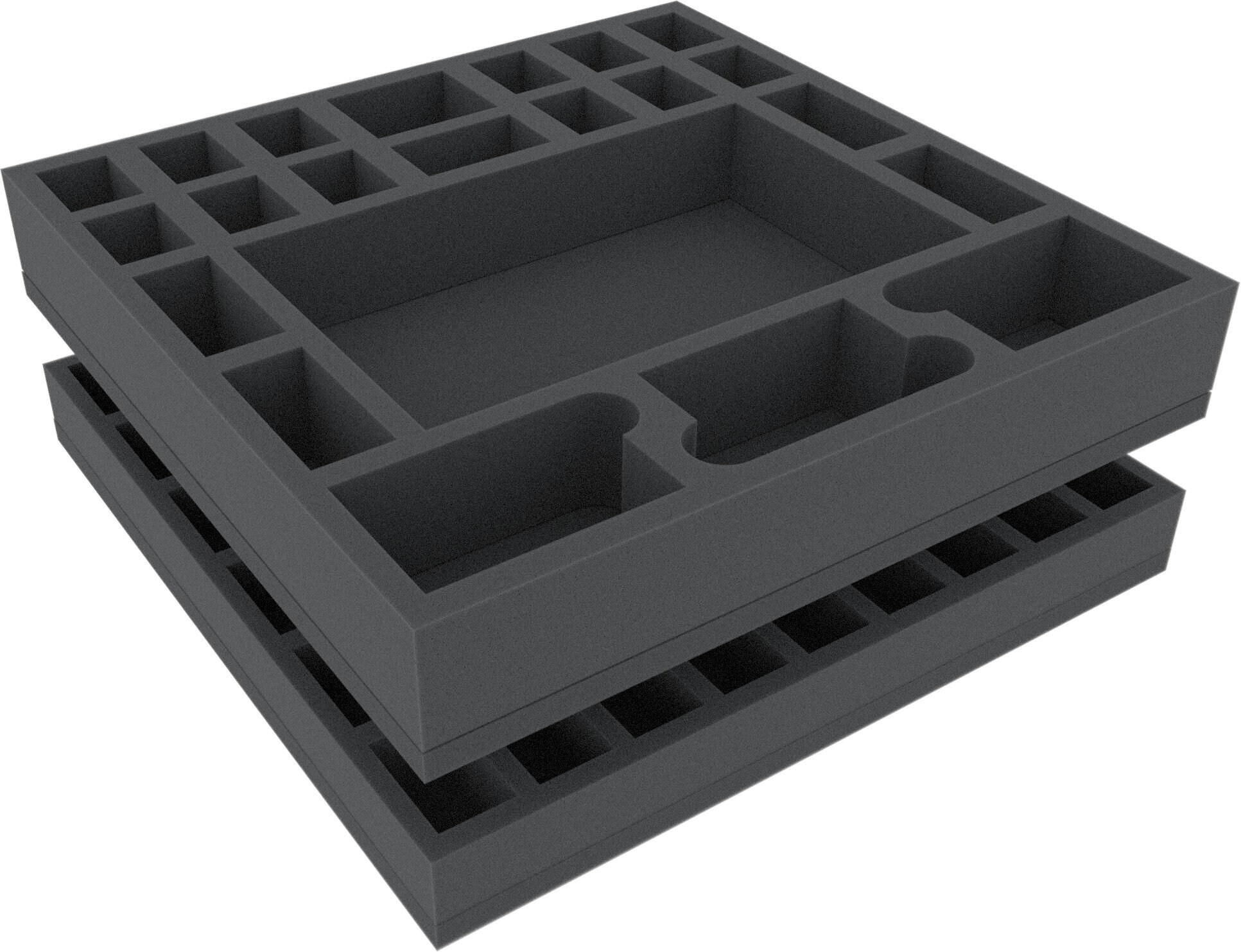 Feldherr HS035ZC09 Schaumstoffeinlage – 18 Fächer Für Zombicide Zubehör, 275x172x35mm, Made In Germany