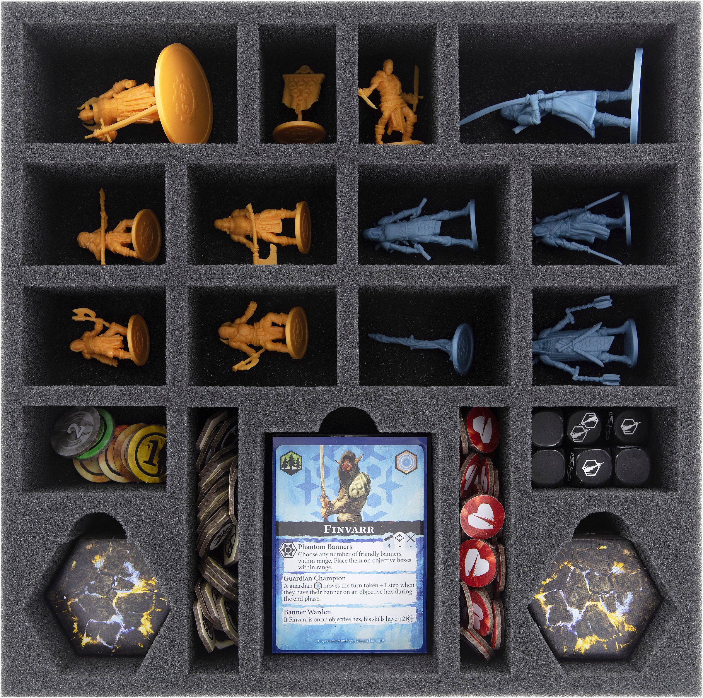 Feldherr Schaumstoff-Set Für Godtear Borderlands Starter Set – Maßgeschneiderter Schutz Für 12 Miniaturen & Spielmaterial
