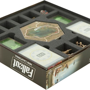 Feldherr Schaumstoff-Set kompatibel mit Fallout - Neu-Kalifornien Brettspielbox