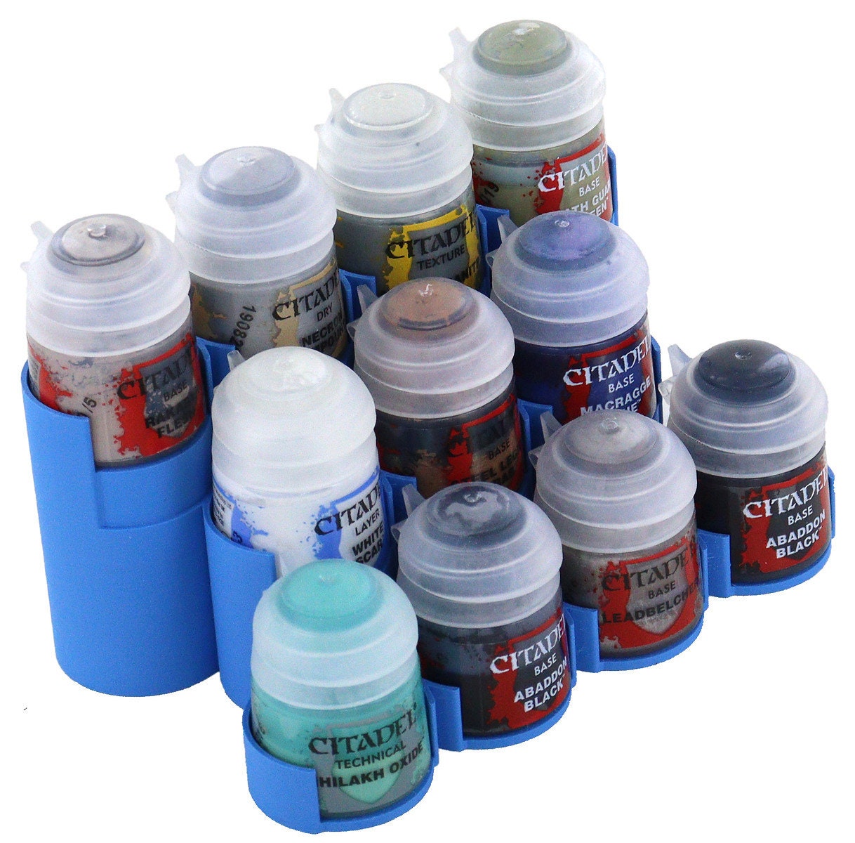 Supports de peinture Feldherr + plateaux à jetons pour 4l Boîtes vraiment  utiles - 56 pots de peinture Citadel (12 ml) + matériel de jeu