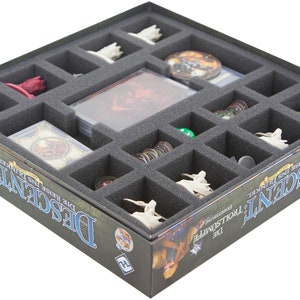 Feldherr Schaumstoff-Set kompatibel mit Descent - Reise ins Dunkel 2. Edition - Die Trollsümpfe Brettspielbox