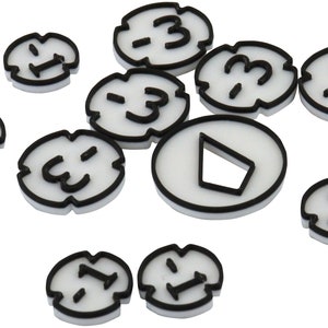 Feldherr Token Set multicolore compatible avec Lorcana - Marqueurs de Lore et de Damage en plastique résistant à l'abrasion pour le jeu de cartes à collectionner TCG.