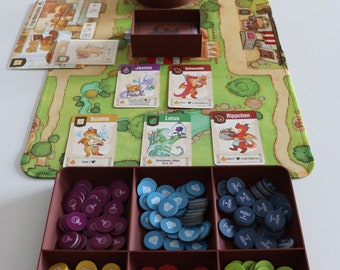 Organizador De Plástico Para Flamecraft – Compatible Con La Caja Base Del Juego De Mesa, 10 Inserciones Y Bandejas Para Cartas, Fichas Y Monedas