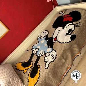 Crochet Pattern c2c mrs Mouse graphghan, corner to corner blanket, c2c crochet, pixel crochet, c2c Mickey Mouse, crochet Mickey
