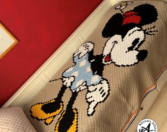 Crochet Pattern c2c mrs Mouse graphghan, corner to corner blanket, c2c crochet, pixel crochet, c2c Mickey Mouse, crochet Mickey