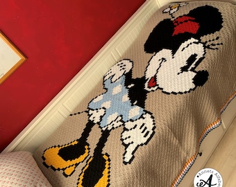 Crochet Pattern c2c mrs Mouse graphghan, corner to corner blanket, c2c crochet, pixel crochet, c2c Mickey Mouse, crochet Mickey
