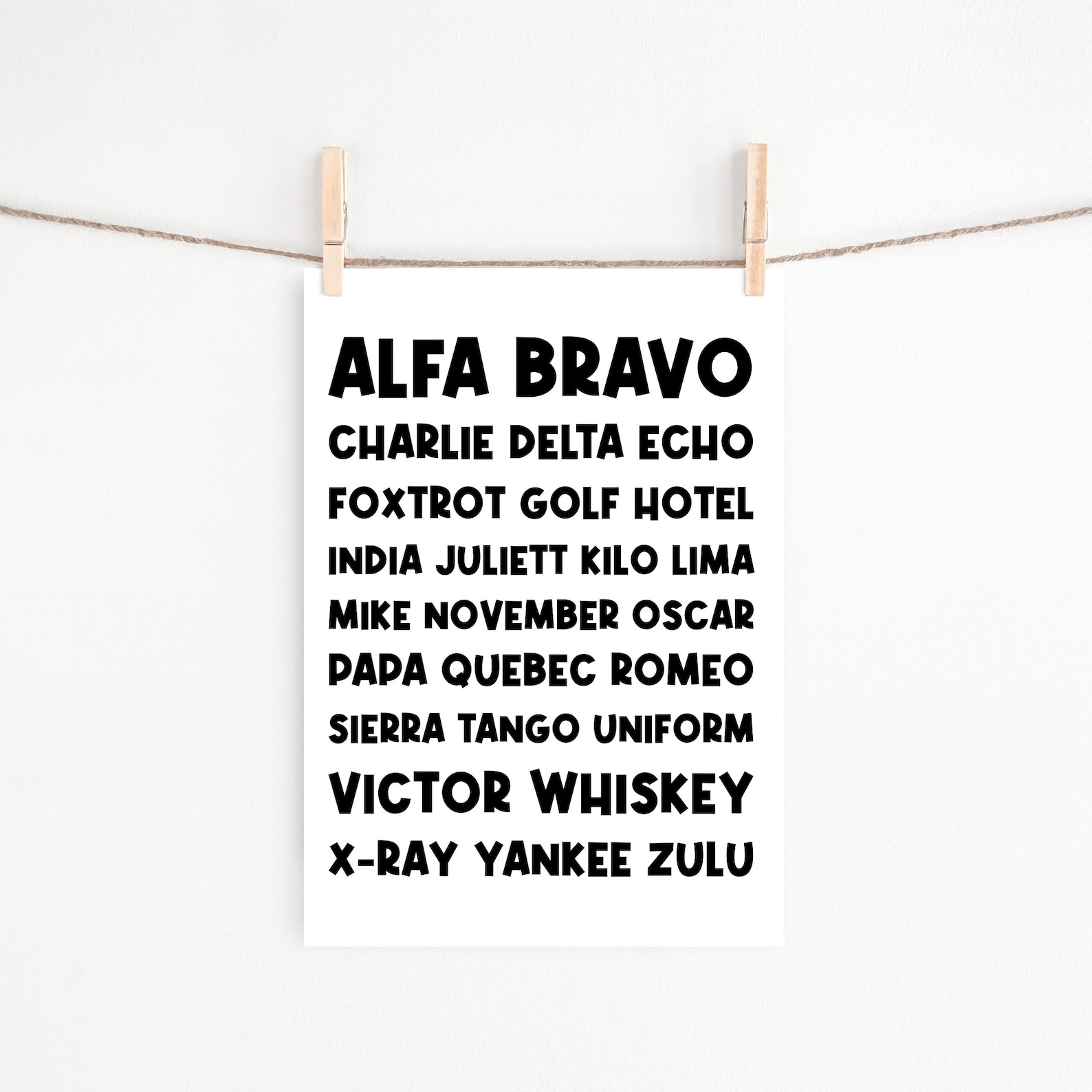 nato phonetic alphabet printable art a2a3a4 black etsy