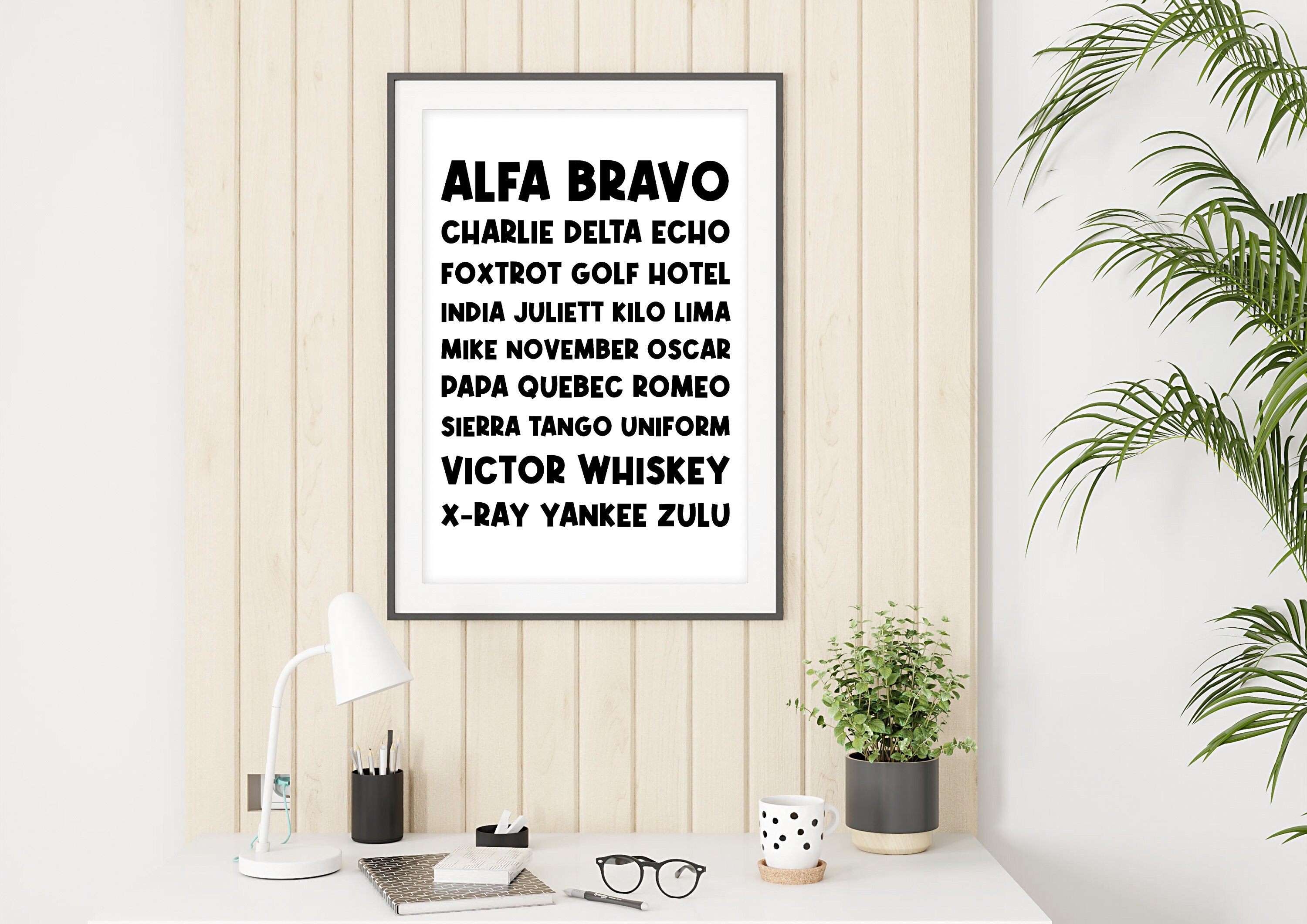 nato phonetic alphabet printable art a2a3a4 black etsy