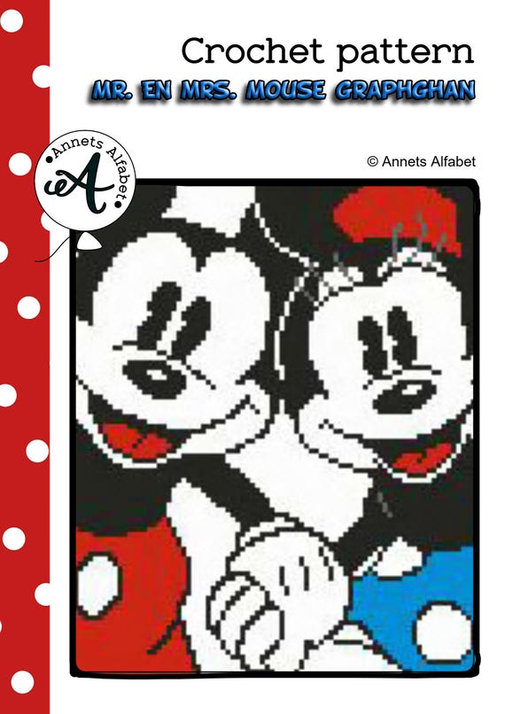 Crochet Pattern C2c Mr. En Mrs. Mouse Graphghan, Corner to Corner