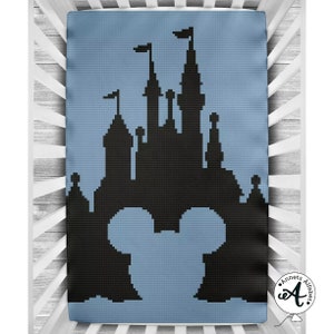 Crochet pattern C2C Castle, corner to corner crochet, c2c, pixel crochet, crochet pattern, crochet pattern castle, caste blanket