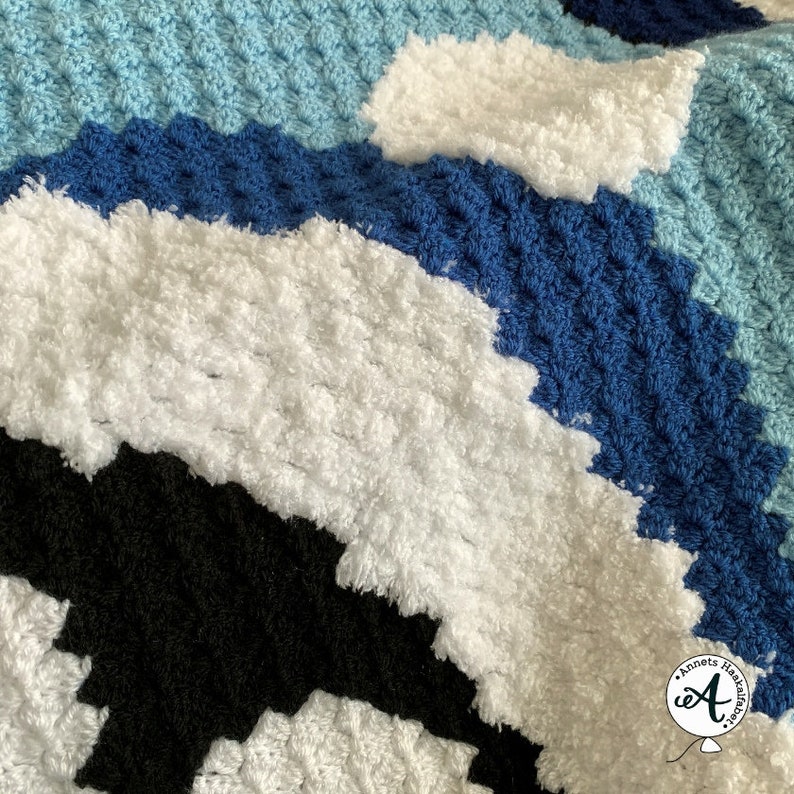 Crochet pattern C2C Penguin afghan, graphghan penguin, crocheet pattern, c2c pattern, c2c crochet, penguin pattern image 2