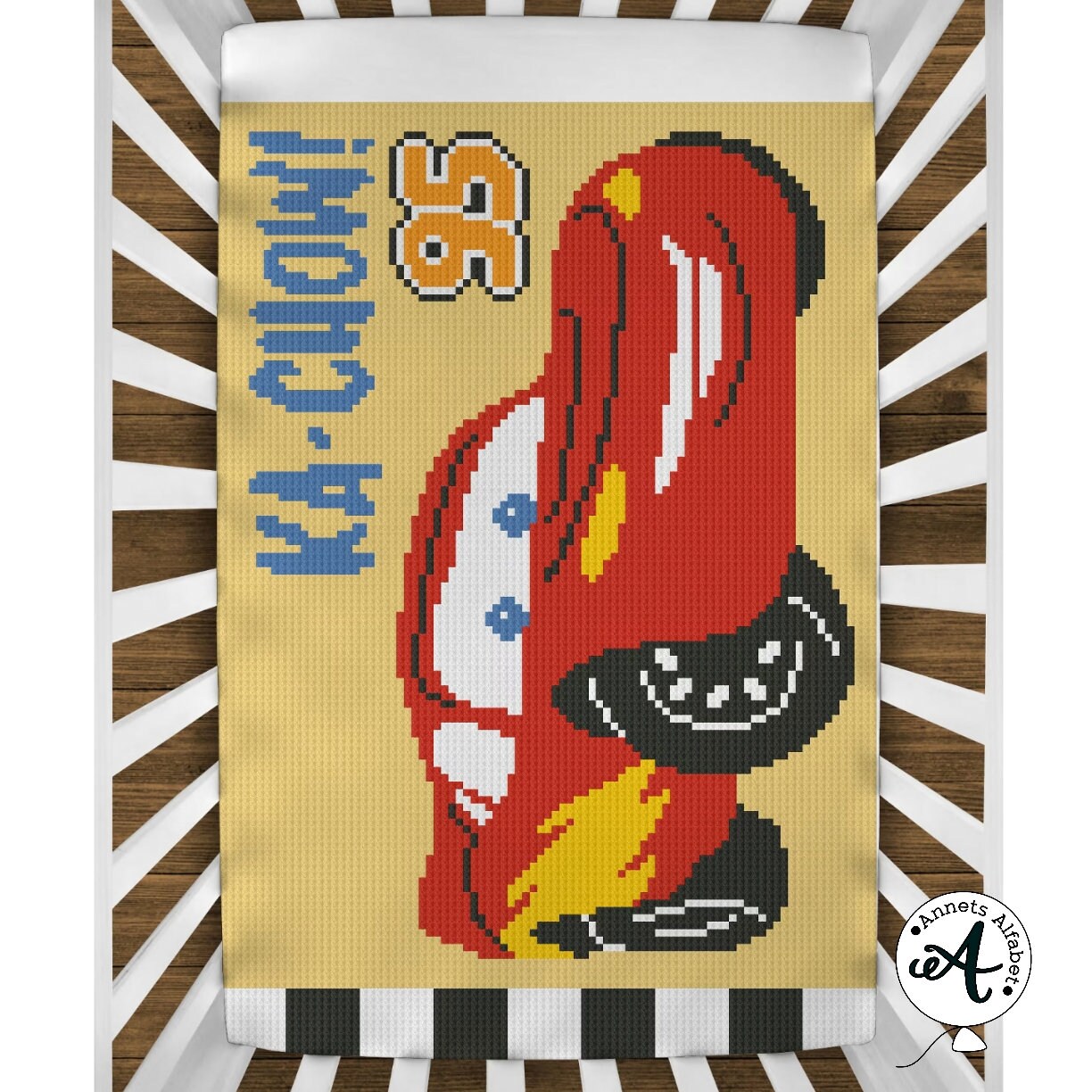 30 Pixel Crochet Patterns for Bold Colorwork, Blankets, Bags, and Amigurumi 19 Crochet pattern C2C Cars blanket