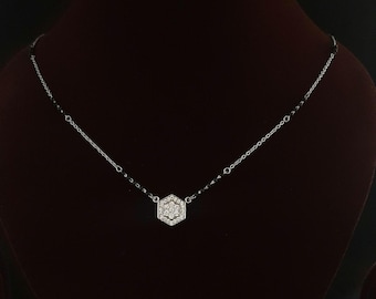 Collar Mangalsutra de plata 925, joyería nupcial para bodas, Mangalsutra de cuentas negras, regalos de aniversario para ella, regalos para el Día de la Madre