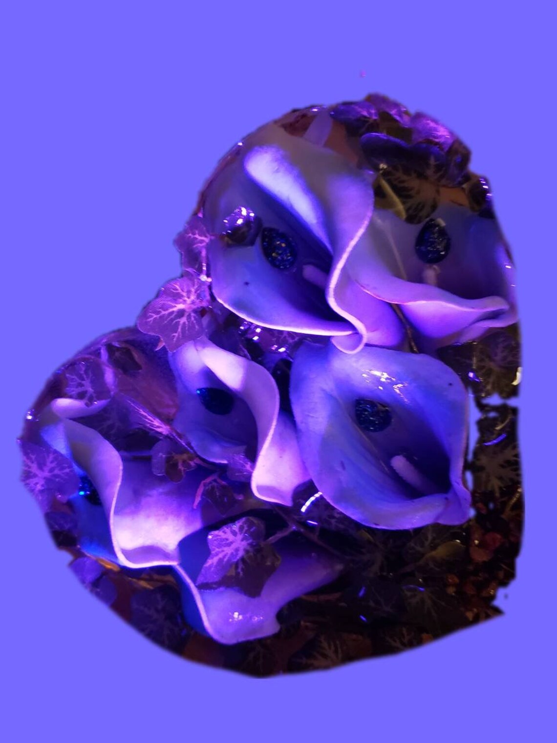 Resin floral memorial piece with lighted base custom display Etsy