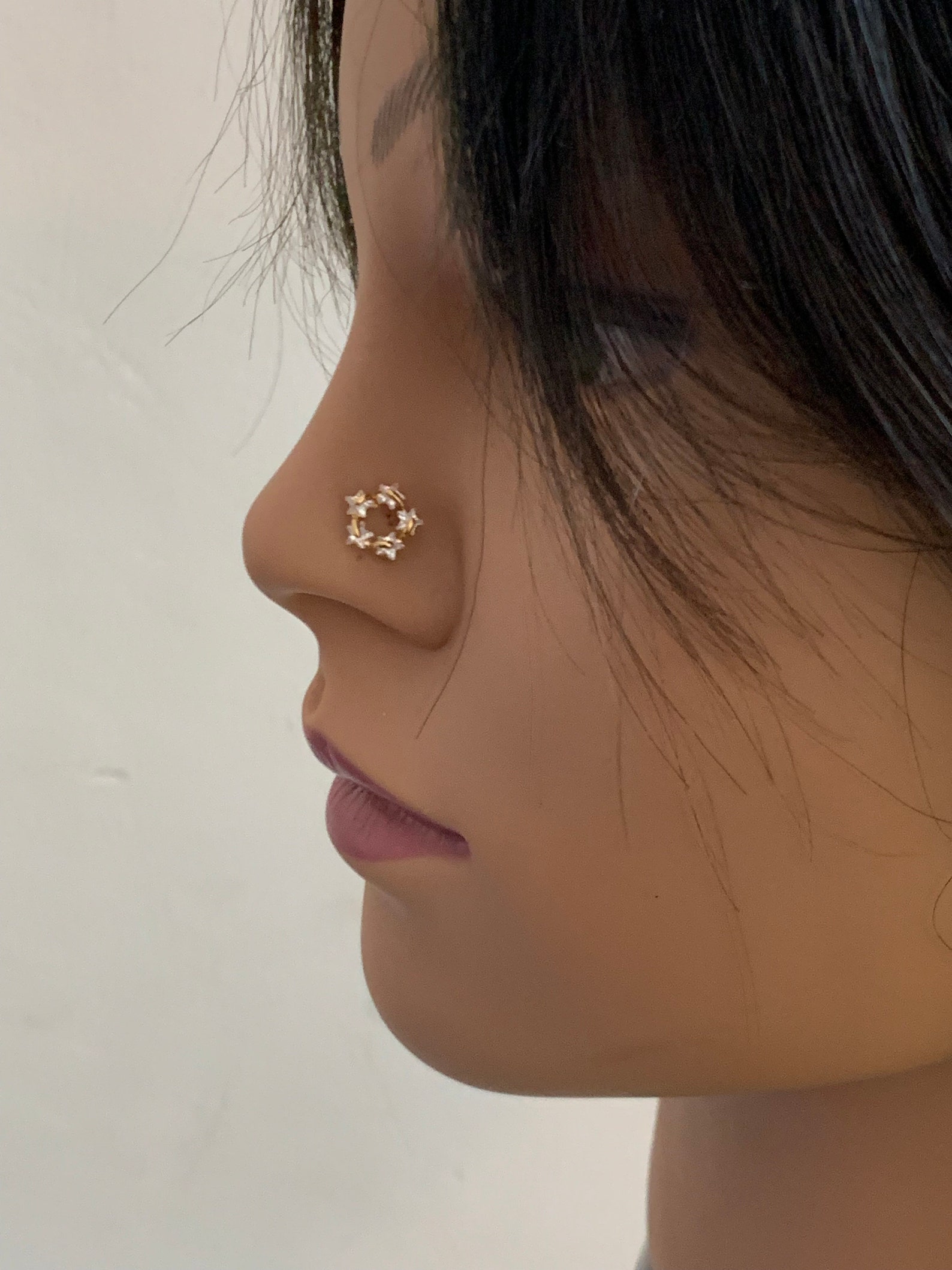 Solid Gold Nose Ring Indian Nose Ring Nose Ring Hoop Gold Etsy