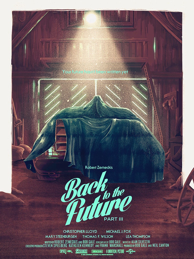 wall decor Back to the Future by artist Nicolas Barbera art print movie poster