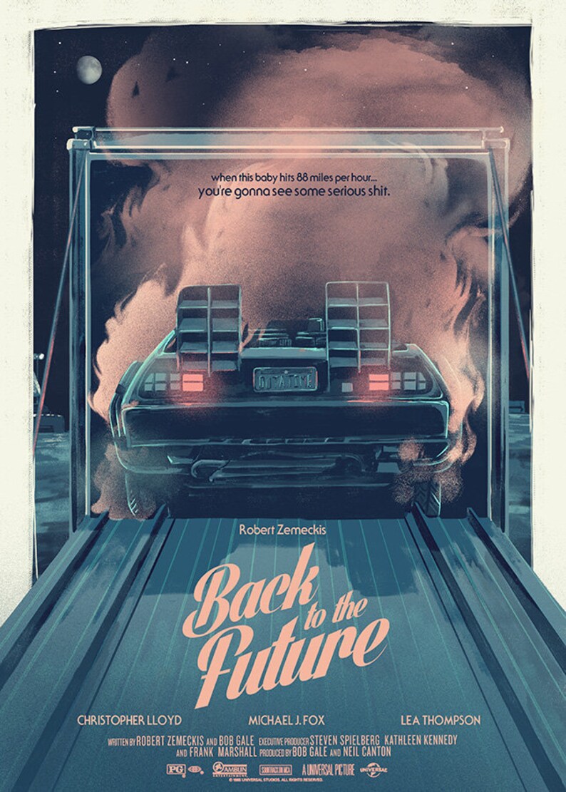 wall decor Back to the Future by artist Nicolas Barbera art print movie poster