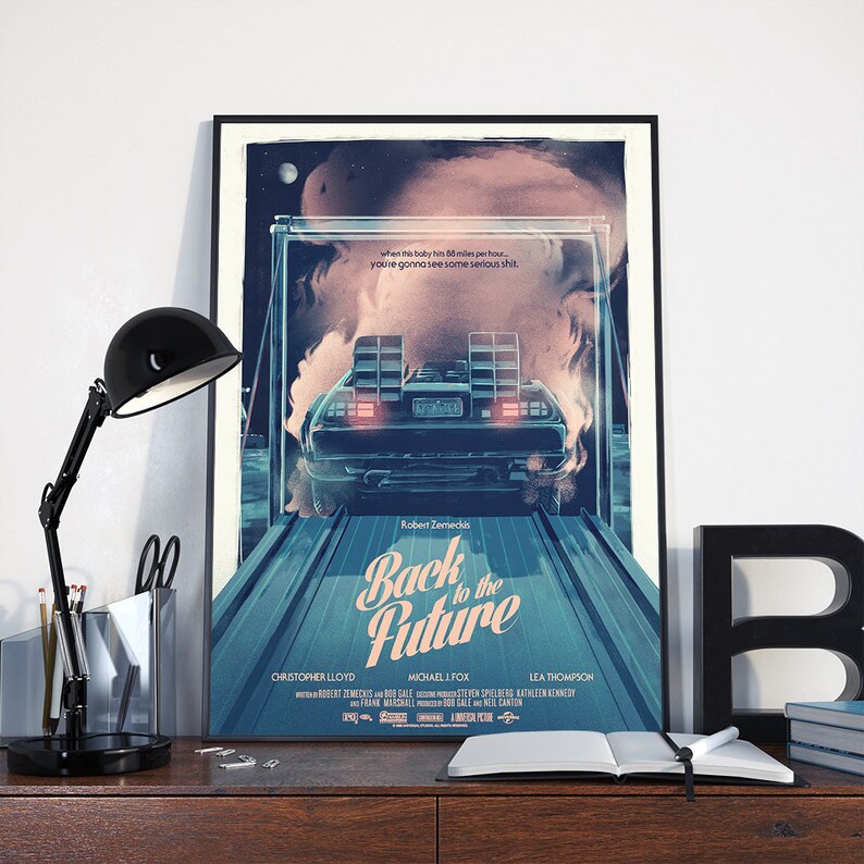 wall decor Back to the Future by artist Nicolas Barbera  art print movie poster