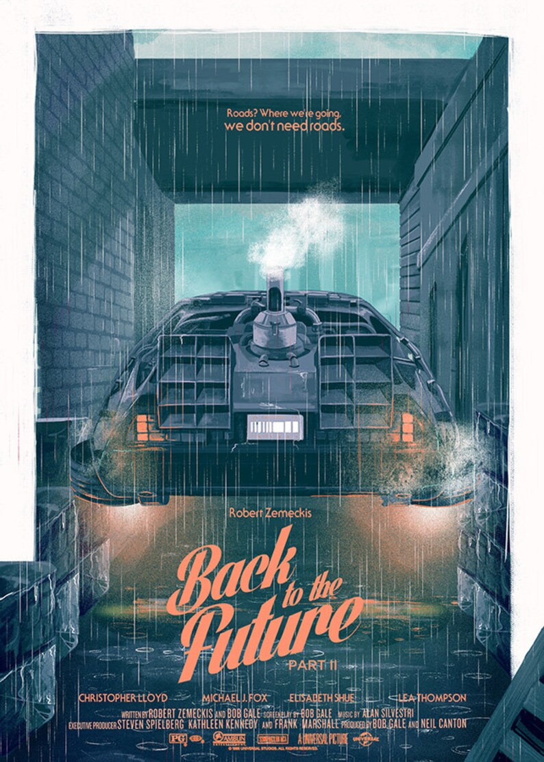 wall decor Back to the Future by artist Nicolas Barbera art print movie poster