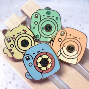 PokeCamera Hard Enamel Pin Pokemon Pin Camera Pin Kawaii Cute Pin image 1