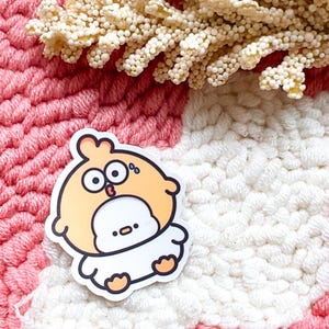 Anxiety Chick Duck Vinyl Sticker | Cute Kawaii Stationaries | Waterproof Sticker | Planner