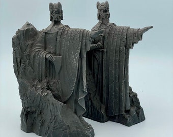 Le Seigneur des Anneaux | SdA | Serre-livres Argonath | Diarama 2 pièces | de collection | Non imprimé en 3D | Statue d'Argonath | Version unique détaillée