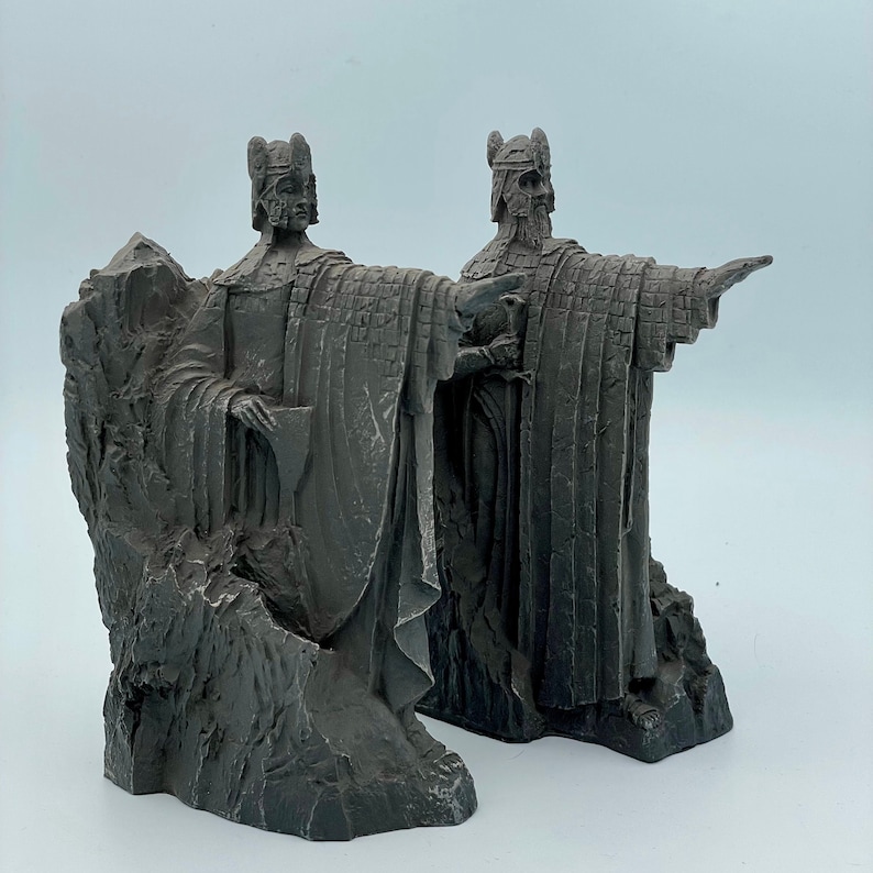 The Lord of the Rings LOTR Argonath Bookend Dioarama 2pcs Collectible Not 3D Printed Argonath Statue Detailed Unique Version image 1