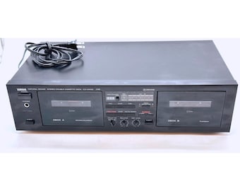 Yamaha KX-W232 Natural Sound Stereo Dual Cassette Deck Dolby B C Tested Working