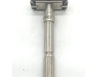 Vintage Gillette Slim Adjustable Safety Razor TTO Double Edge Shaving