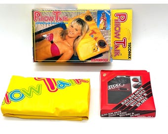 Teconix Pillow Talk Vintage Inflatable Air Speaker System Radio Tote Bag Yellow