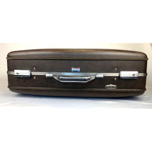 Valise Vintage American Tourister Années 60 - Grise, Rigide, Bagage Train