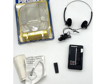 Panasonic RF-423 Portable am/fm Stereo Radio Receiver Black Vintage NOS Walkman