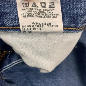 Vintage 1997 Wrangler Hero Jeans Herren 36x30 Blau Medium Wash Gerades Bein Bild 7