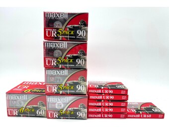 Maxell Lot 32 Blank Audio Cassette Tapes UR 60 90 Normal Bias Type I Sealed New