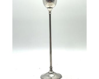 WA Italy Candlestick 10.5 Inch Silver Silverplate Tall Slender Stem Tulip Cup
