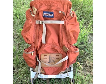 Vintage JanSport D3 External Frame Hiking Backpack Orange 1970s Trail Pack USA