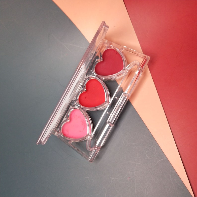 Transparent Empty Makeup Love Palette with 3 Grids for Etsy