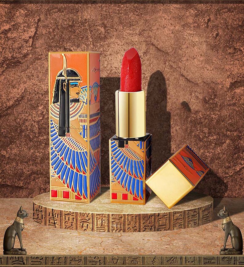 Egyptian Lipstick Empty Tube ButtonPharaoh Lip Blam Etsy