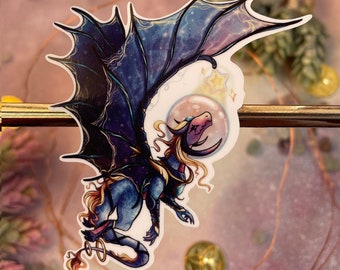 Astral Dragon - Fantasy Vinyl Sticker - Water and Weatherproof