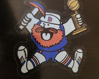 Nuggets Miner Logo with NBA Championship Trophy
