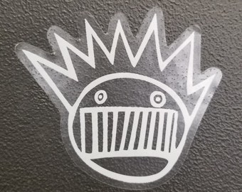 3 Ween Stickers; White Boognish on Clear Sticker