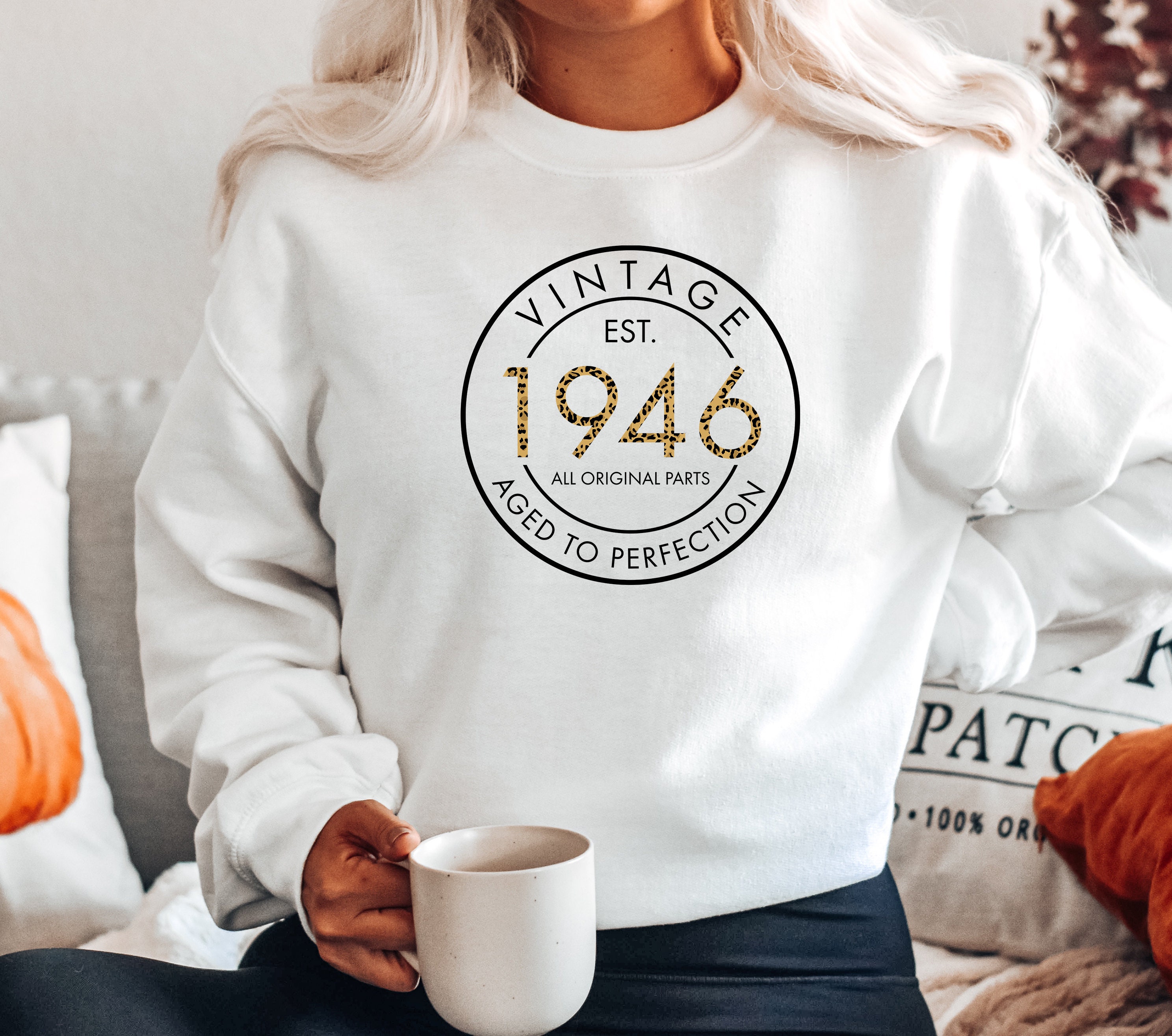Vintage 1946 Sweatshirt Leopard 76th 