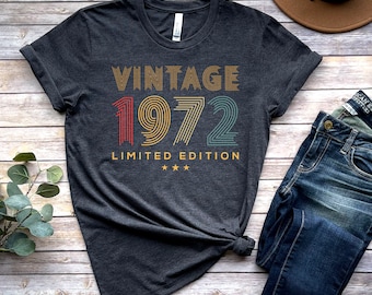 UMACVN Retro Vintage October 1972 Tank Shirt 46th Years of Being Awesome Birthday Tank Tops Shirt Gifts Decorations UMACVN Retro Vintage October 1972 Tank Shirt 46th Years of Being Awesome Birthday Tank Tops Shirt Gifts Decorations