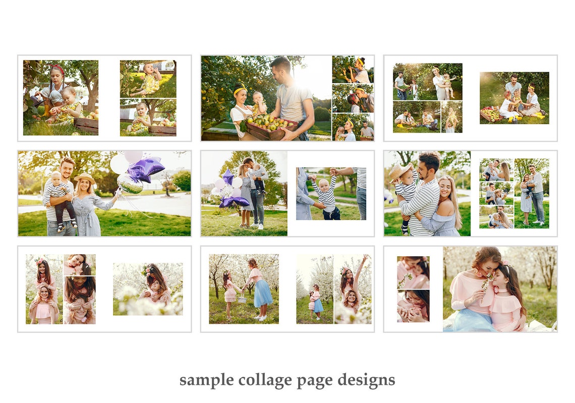 Children Photo Album Family Book Custom Layout Design Etsy