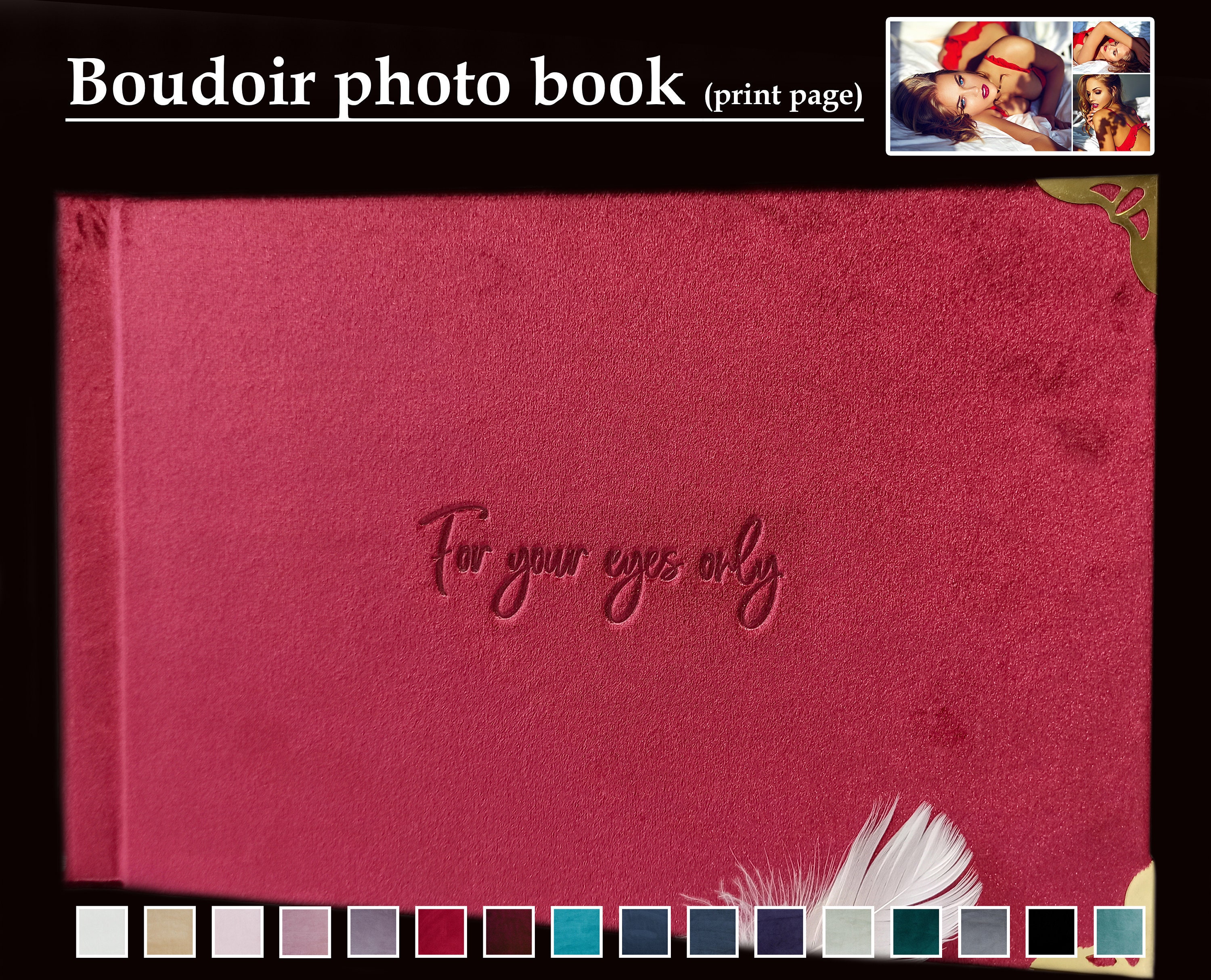 Boudoir Book for Your Eyes Only, Boyfriend Gift, Boudoir Photo